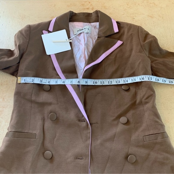 NWT Giuliette Brown Double-Breasted Blazer - Picture 12 of 13
